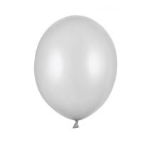 Nafukovací metalické balónky z latexu - stříbrné 10 ks