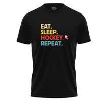 Pánské tričko s potiskem "Eat, sleep, hockey repeat"