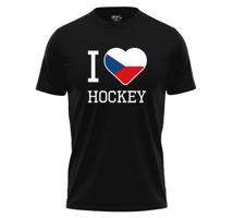 Pánské tričko s potiskem "I love hockey"