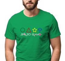 Manboxeo Pánské tričko s potiskem “Squid Game, název a barevné symboly"