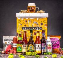 Beerboxeo dárkové balení - Plné pivních speciálů PREMIUM a masa