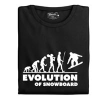 Dámské tričko s potiskem "Evolution of Snowboard"