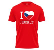 Dámské tričko s potiskem "I love hockey"