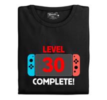 Dámské tričko s potiskem “Level complete” s věkem