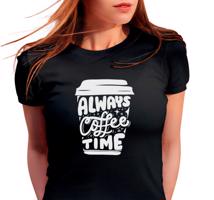 Manboxeo Dámské tričko s potiskem “Always Coffee Time”