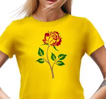 Manboxeo Dámské tričko s potiskem “Rudá růže”