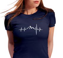 Manboxeo Dámské tričko s potiskem "Srdeční tep Hory"