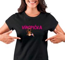 Manboxeo Dámské tričko s potiskem “Vínopička - červené víno”