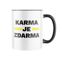 Manboxeo Keramický hrnek s potiskem Karma je zdarma 325 ml