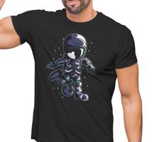 Manboxeo Pánské tričko s potiskem “Astronaut fotbalista před výkopem”