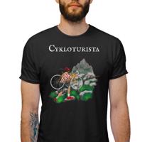 Manboxeo Pánské tričko s potiskem "Cykloturista"