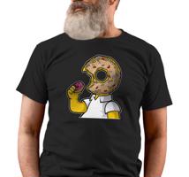 Manboxeo Pánské tričko s potiskem “Homer s koblihovou hlavou”