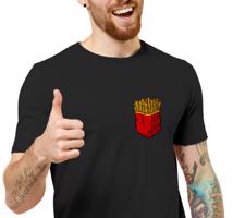 Manboxeo Pánské tričko s potiskem "Hranolky v kapsičce"