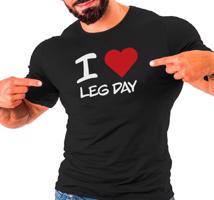 Manboxeo Pánské tričko s potiskem “I ♥️ Leg Day”