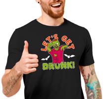 Manboxeo Pánské tričko s potiskem “Let’s get drunk!"