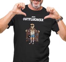 Manboxeo Pánské tričko s potiskem "Outfluencer"