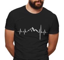 Manboxeo Pánské tričko s potiskem "Srdeční tep Hory"