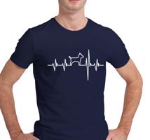 Manboxeo Pánské tričko s potiskem "Srdeční tep Pes"