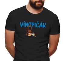 Manboxeo Pánské tričko s potiskem "Vínopičák - bílé víno"