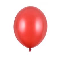 Nafukovací metalické balónky z latexu - červené 20 ks