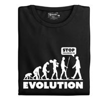 Pánské tričko s potiskem "Evolution - Stop following me"