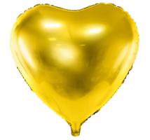 Zlatý fóliový balónek ve tvaru srdce