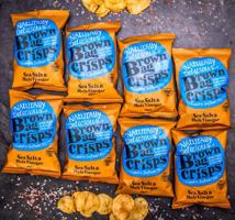20× Křupavé, ručně vyráběné Brown Bag Crisps s mořskou solí a octem 40 g