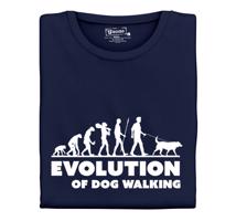 Dámské tričko s potiskem "Evolution of Dog walking"