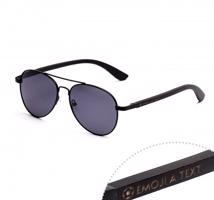 Dřevěné sluneční brýle Aviator černé, eben - s gravírováním