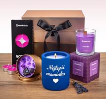 Giftboxeo pro maminku plné svíček - levandule + gravírování