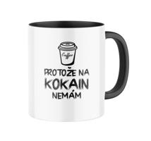 Keramický hrnek s potiskem Kafe, protože na kokain nemám