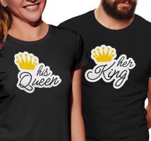 Manboxeo Dámské tričko s potiskem “His Queen”