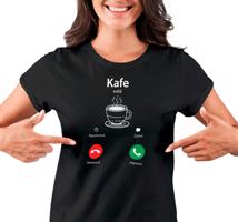 Manboxeo Dámské tričko s potiskem “Kafe volá”