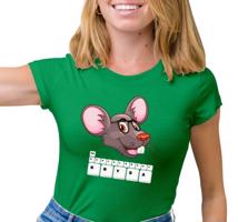 Manboxeo Dámské tričko s potiskem “Kancelářská krysa”
