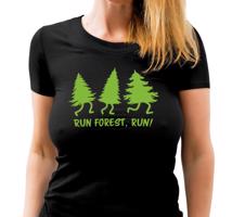 Manboxeo Dámské tričko s potiskem “Run, forest, run”