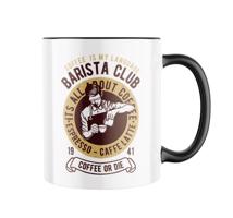 Manboxeo Keramický hrnek s potiskem Barista club 325 ml