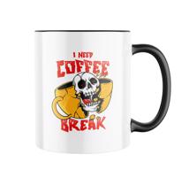 Manboxeo Keramický hrnek s potiskem I need a coffee break 325 ml