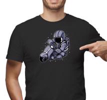 Manboxeo Pánské tričko s potiskem “Astronaut na mopedu"