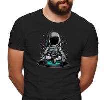 Manboxeo Pánské tričko s potiskem “Astronaut na vinylové desce”