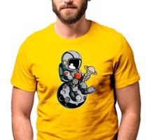 Manboxeo Pánské tričko s potiskem "Astronaut se zmrzkou"