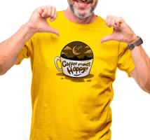Manboxeo Pánské tričko s potiskem “Coffee Makes Happy”