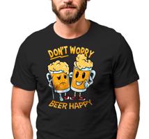 Manboxeo Pánské tričko s potiskem “Don’t Worry, Beer Happy”