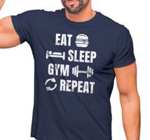 Manboxeo Pánské tričko s potiskem “Eat, Sleep, Gym, Repeat”