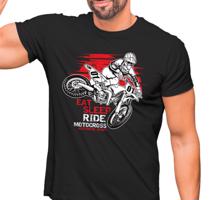 Manboxeo Pánské tričko s potiskem “Eat, Sleep, Ride Motocross"