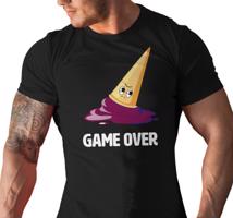 Manboxeo Pánské tričko s potiskem “Game Over - Zmrzlina”