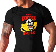 Manboxeo Pánské tričko s potiskem “I need coffee break”