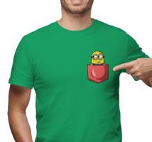 Manboxeo Pánské tričko s potiskem "Mimoň v kapsičce"