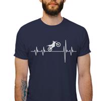 Manboxeo Pánské tričko s potiskem "Srdeční tep Terénní motorka"