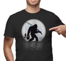 Manboxeo Pánské tričko s potiskem “Yeti na rybách”