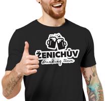 Manboxeo Pánské tričko s potiskem “Ženichův drinking team”